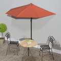 Miniatyrbilde 1 av 9: vidaXL Balkongparasoll aluminiumsstang terrakotta 270x144x222 cm halv