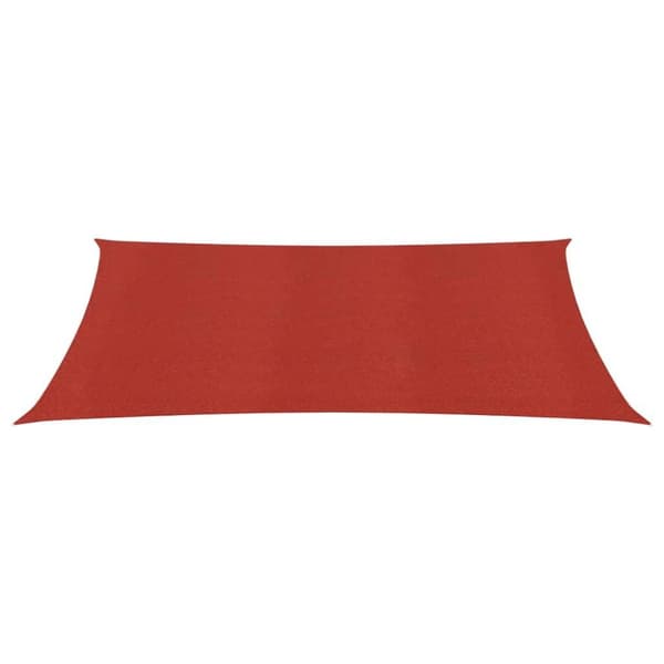 vidaXL Solseil 160 g/m² rød 3,5x4,5 m HDPE