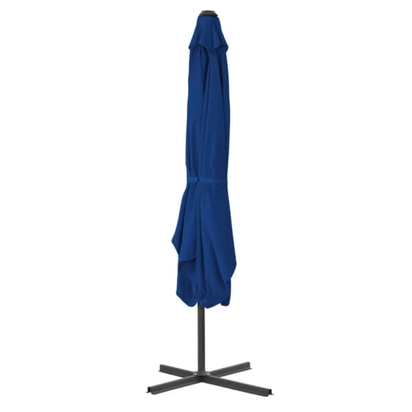 vidaXL haveparasol med stålstang 250x250x230 cm cm blå