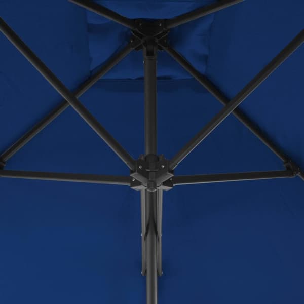 vidaXL haveparasol med stålstang 250x250x230 cm cm blå