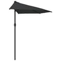 Miniatyrbillede 4 af 9: vidaXL altanparasol med aluminiumsstang 300x155x223 cm halv sort
