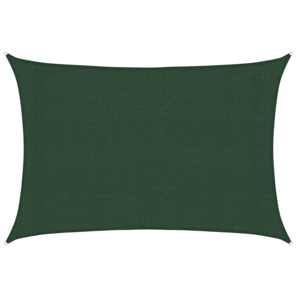 vidaXL Solseil 160 g/m² mørkegrønn 3x4,5 m HDPE