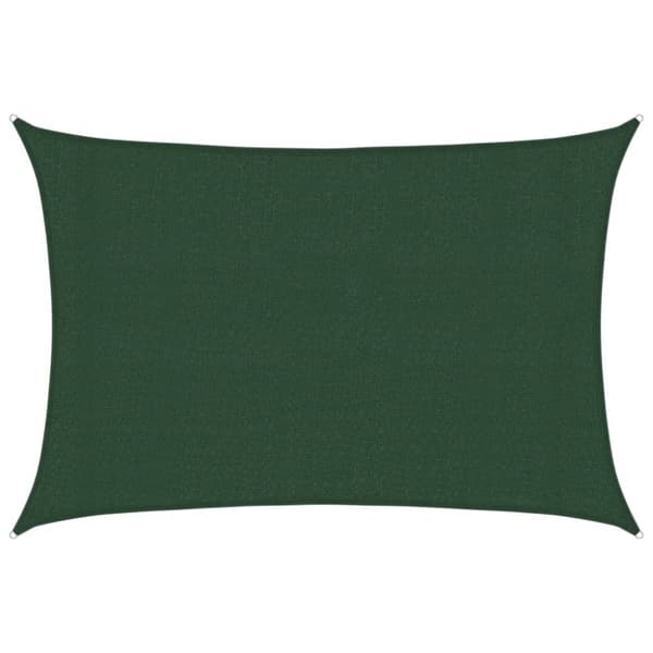 vidaXL Solseil 160 g/m² mørkegrønn 3x5 m HDPE
