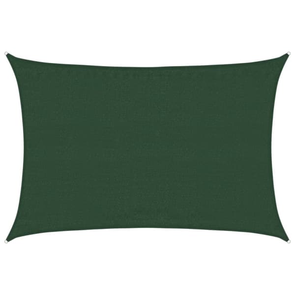 vidaXL Solseil 160 g/m² mørkegrønn 3,5x4,5 m HDPE