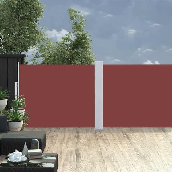 vidaXL Infällbar sidomarkis 170x1200 cm brun