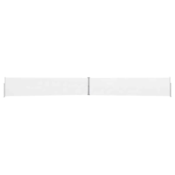 vidaXL Infällbar sidomarkis 170x1200 cm gräddvit