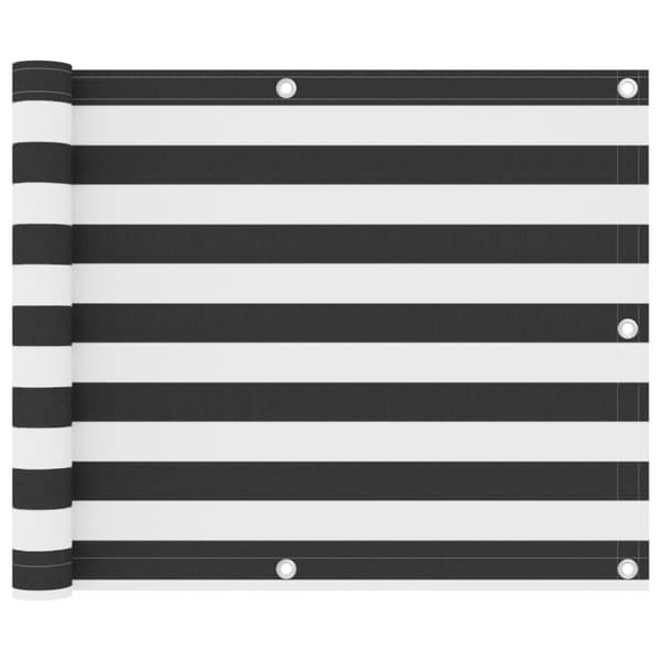 vidaXL Parvekkeen suoja antrasiitti/valkoinen 75x400 cm Oxford kangas