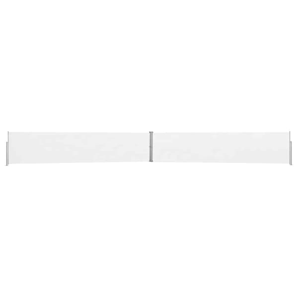 vidaXL sammenrullelig sidemarkise til terrassen 140x1200 cm creme