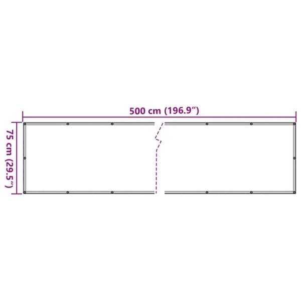 vidaXL Balkongskjerm antrasitt 75x500 cm oxfordstoff