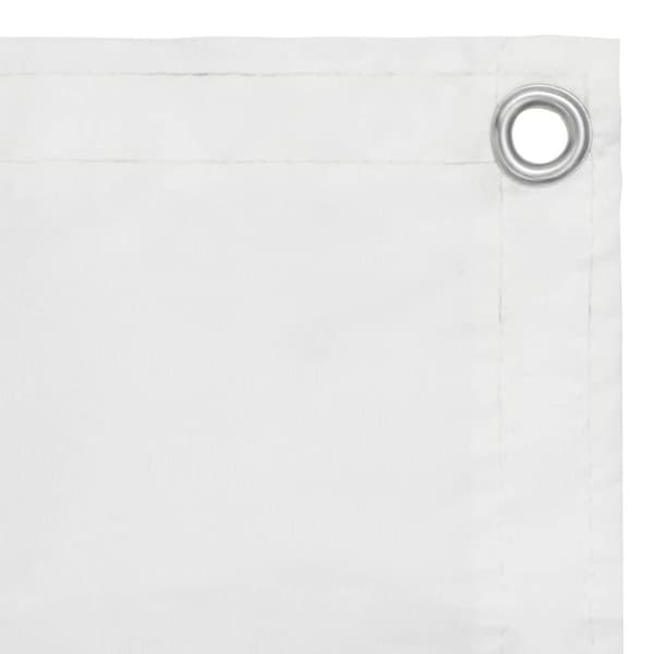 vidaXL Balkongskjerm hvit 75x300 cm oxfordstoff