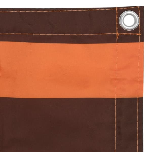vidaXL Balkongskärm orange och brun 90x600 cm oxfordtyg