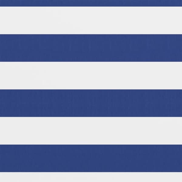vidaXL Balkongskjerm hvit og blå 120x500 cm oxfordstoff