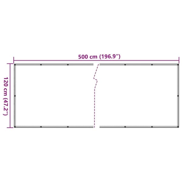 vidaXL altanafskærmning 120x500 cm oxfordstof antracitgrå