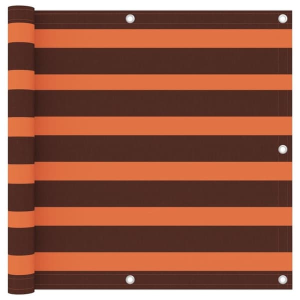 vidaXL altanafskærmning 90x300 cm oxfordstof orange og brun
