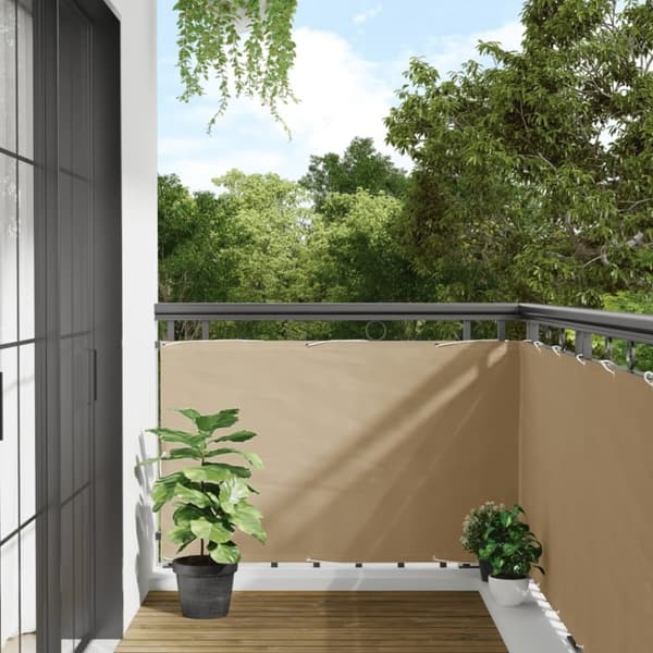 vidaXL altanafskærmning 90x300 cm oxfordstof beige