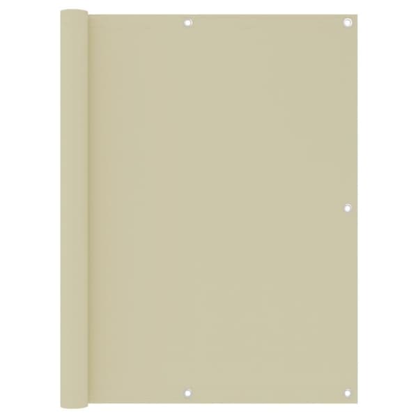 vidaXL Parvekkeen suoja kerma 120x600 cm Oxford kangas