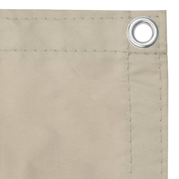 vidaXL Balkongskjerm beige 75x500 cm oxfordstoff
