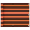Pikkukuva 1 / 5: vidaXL Parvekkeen suoja oranssi ja ruskea 75x400 cm Oxford kangas