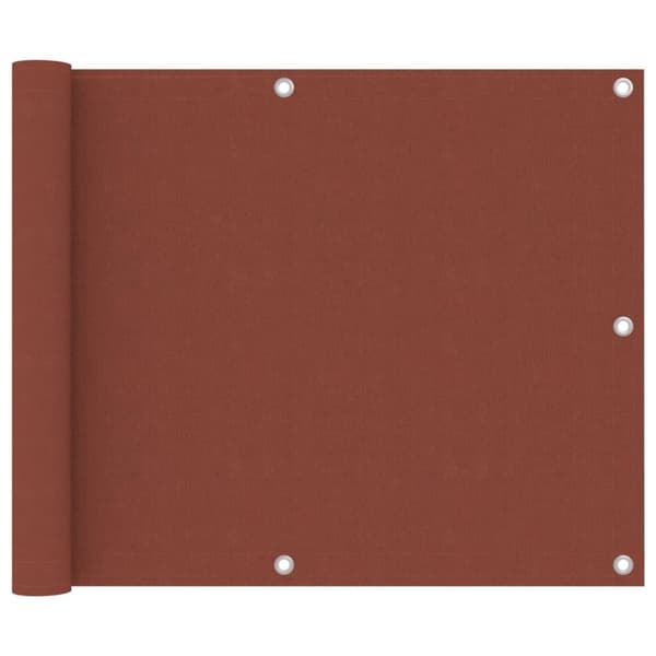 vidaXL Parvekkeen suoja terrakotta 75x300 cm Oxford kangas