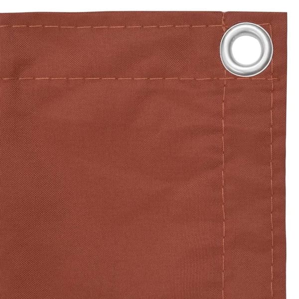 vidaXL Parvekkeen suoja terrakotta 75x500 cm Oxford kangas