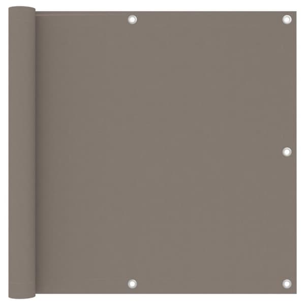 vidaXL Parvekkeen suoja harmaanruskea 90x400 cm Oxford kangas