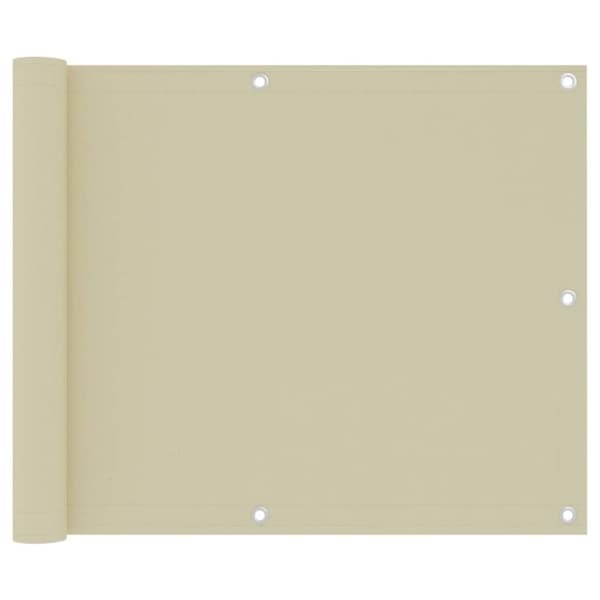 vidaXL altanafskærmning 75x500 cm oxfordstof cremefarvet