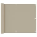 Miniatyrbilde 1 av 3: vidaXL Balkongskjerm beige 75x300 cm oxfordstoff