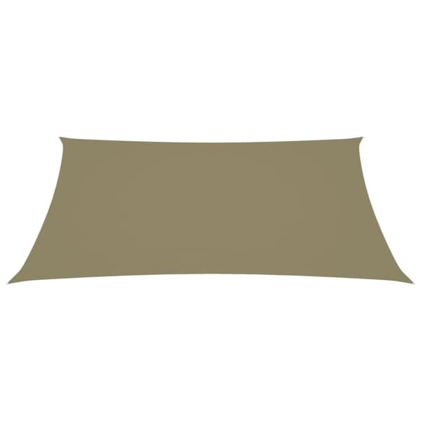 vidaXL Solseil oxfordstoff rektangulær 2,5x3,5 m beige