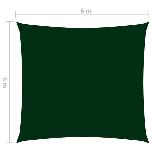 vidaXL Aurinkopurje Oxford-kangas neliö 6x6 m tummanvihreä