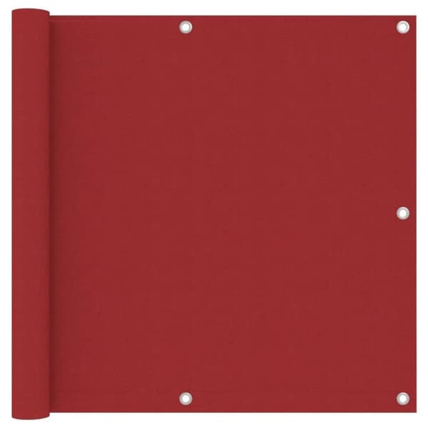 vidaXL Parvekkeen suoja punainen 90x500 cm Oxford-kangas