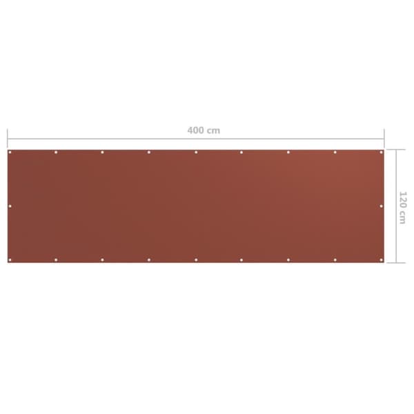 vidaXL Balkongskjerm terrakotta 120x400 cm oxfordstoff