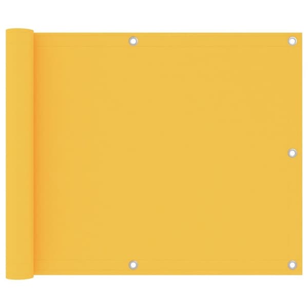 vidaXL Balkongskjerm gul 75x500 cm oxfordstoff
