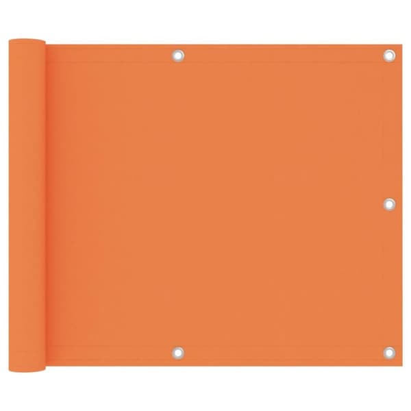vidaXL Balkongskjerm oransje 75x600 cm oxfordstoff