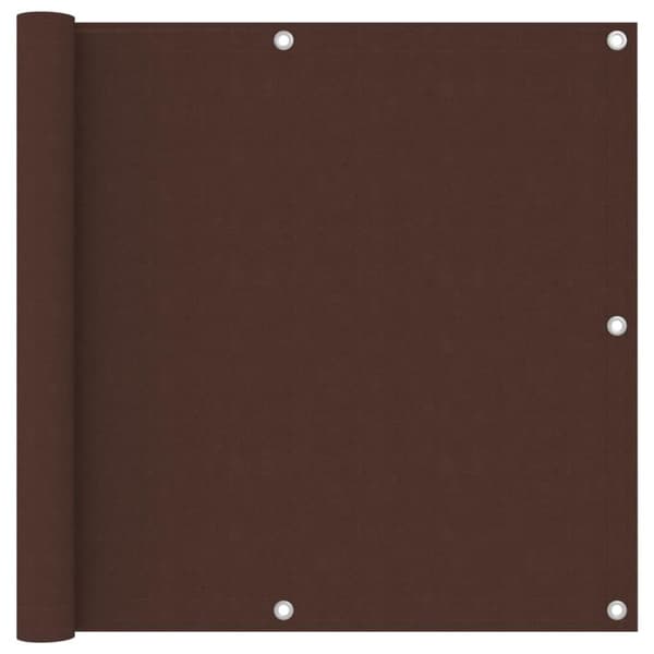vidaXL Balkongskjerm brun 90x500 cm oxfordstoff