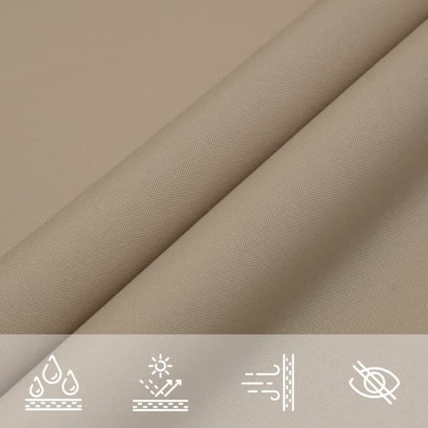 vidaXL Solsegel oxfordtyg rektangulärt 2x4 m taupe