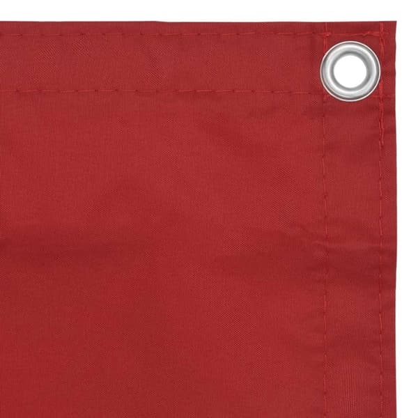 vidaXL Balkongskjerm rød 75x300 cm oxfordstoff
