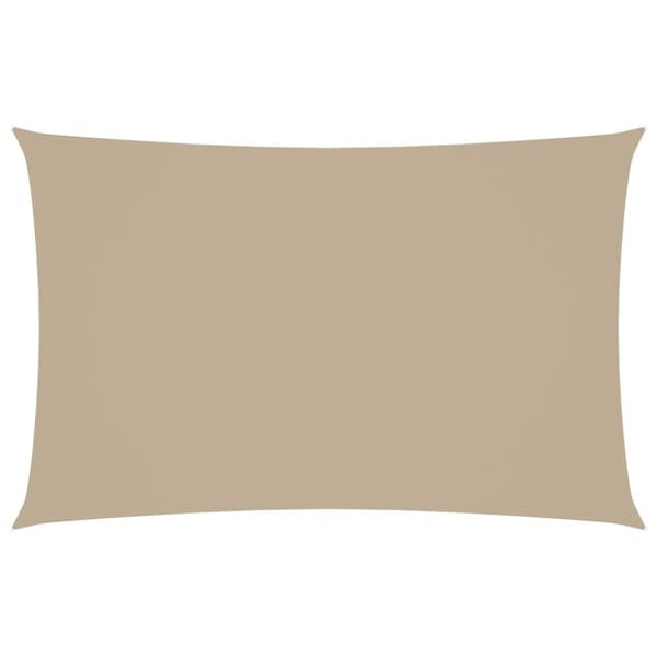 vidaXL Solseil oxfordstoff rektangulær 5x8 m beige
