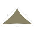 Miniatyrbilde 8 av 11: vidaXL Solseil oxfordstoff trekantet 3,5x3,5x4,9 m beige