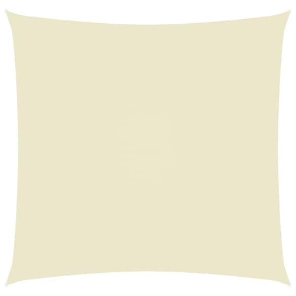 vidaXL Solseil oxfordstoff kvadratisk 2,5x2,5 m kremhvit
