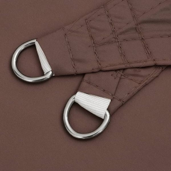 vidaXL Solseil oxfordstoff trekantet 3x3x4,24 m brun
