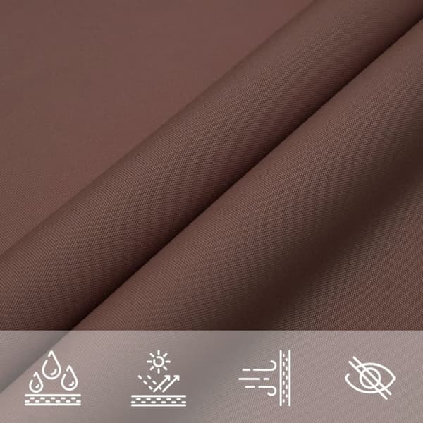 vidaXL Solseil oxfordstoff trekantet 3x3x4,24 m brun