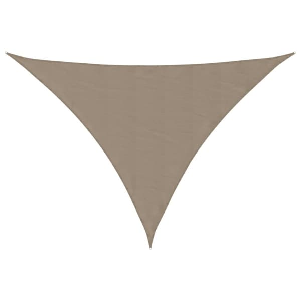 vidaXL Solsegel oxfordtyg trekantigt 5x7x7 m taupe