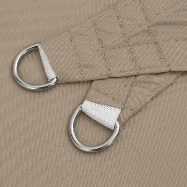 vidaXL Solseil oxfordstoff trekantet 3,5x3,5x4,9 m gråbrun