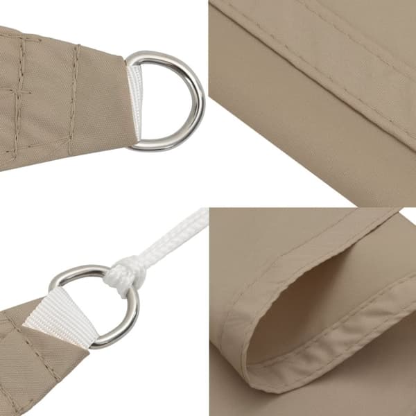 vidaXL Solsegel oxfordtyg rektangulärt 3,5x5 m taupe