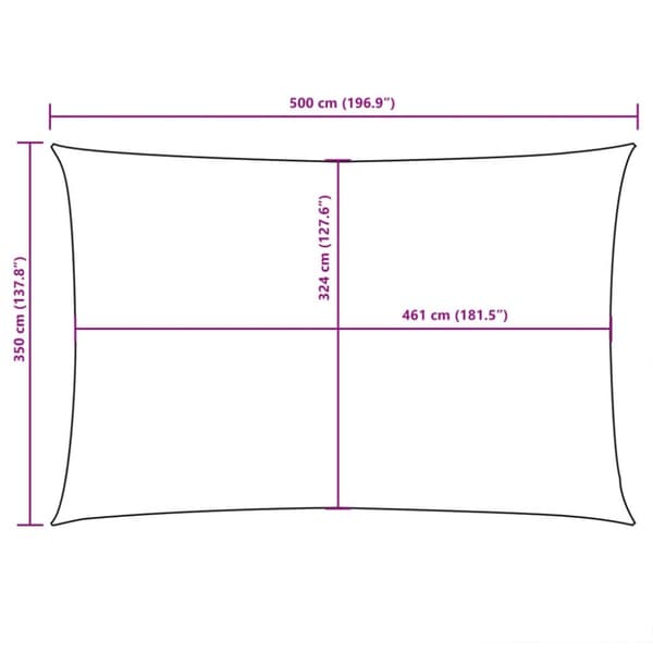 vidaXL Solsegel oxfordtyg rektangulärt 3,5x5 m taupe