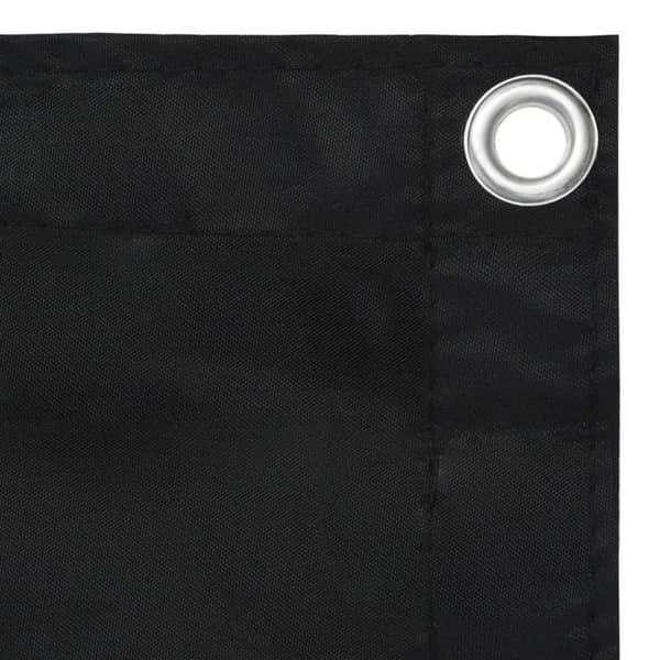 vidaXL Balkongskjerm svart 75x500 cm oxfordstoff
