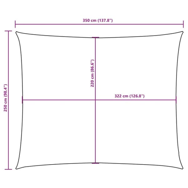 vidaXL Solsegel oxfordtyg rektangulärt 2,5x3,5 m terrakotta