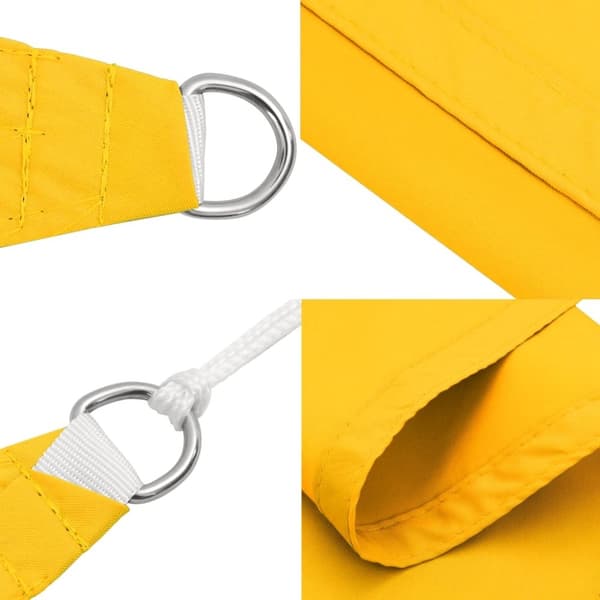 vidaXL Solseil oxfordstoff trekantet 3,5x3,5x4,9 m gul