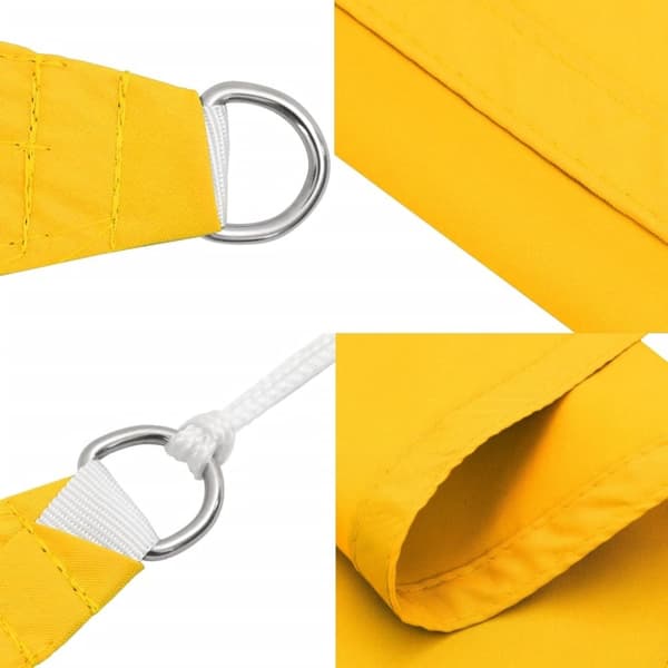 vidaXL Solseil oxfordstoff kvadratisk 2,5x2,5 m gul
