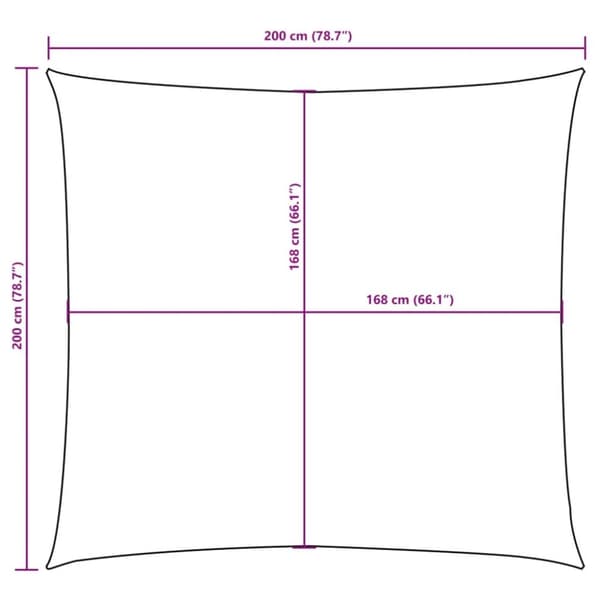 vidaXL Solseil oxfordstoff firkantet 2x2 m brun